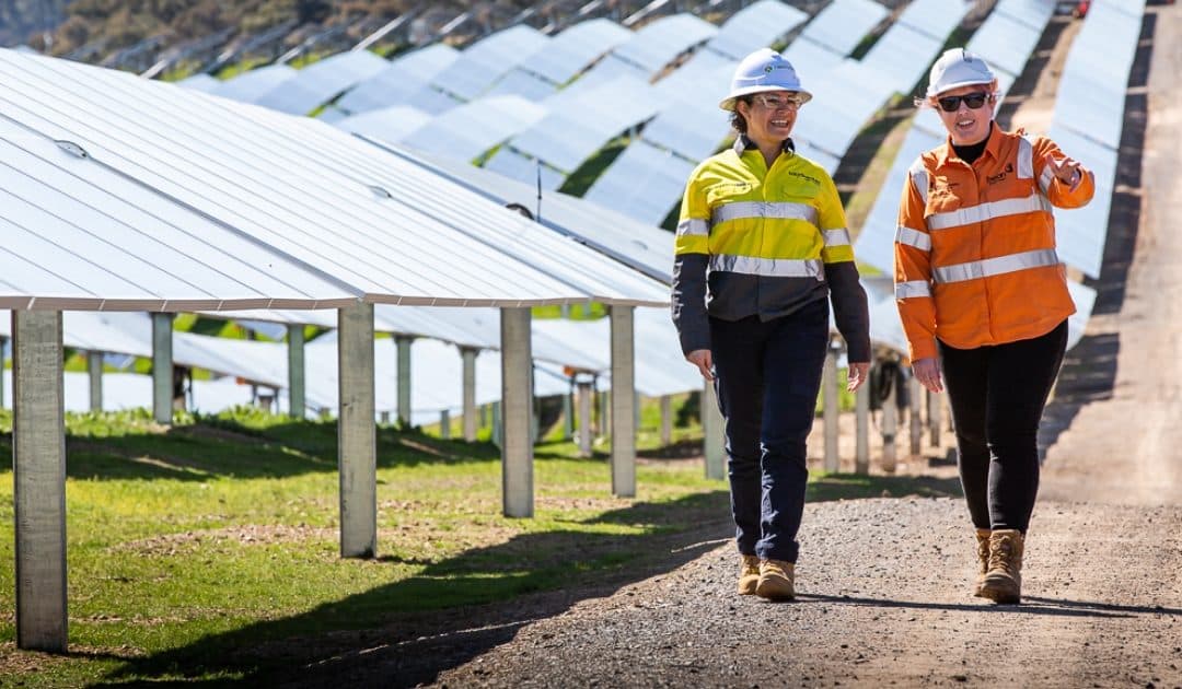 Visit to Winneke Water Treatment Solar Project near Melbourne, Australia installed with Australia’s first terrain-following tracker